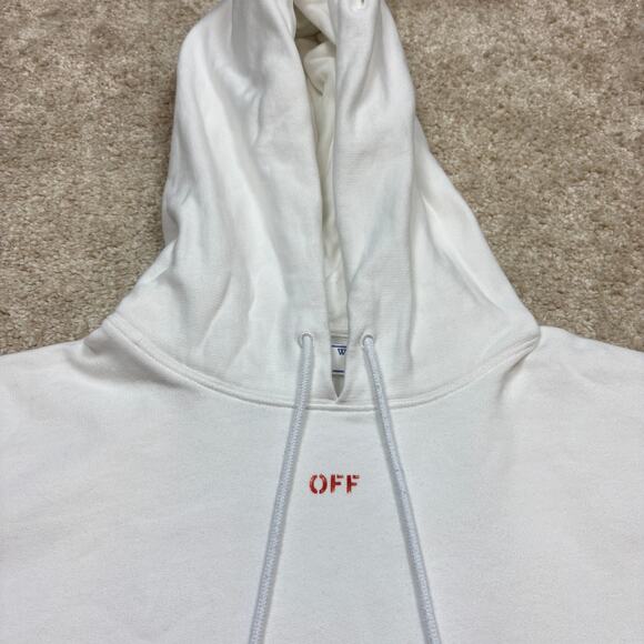 Off-White Main Label Virgil Abloh Stencil Arrows Logo Print Hoodie XL - Picture 4 of 12